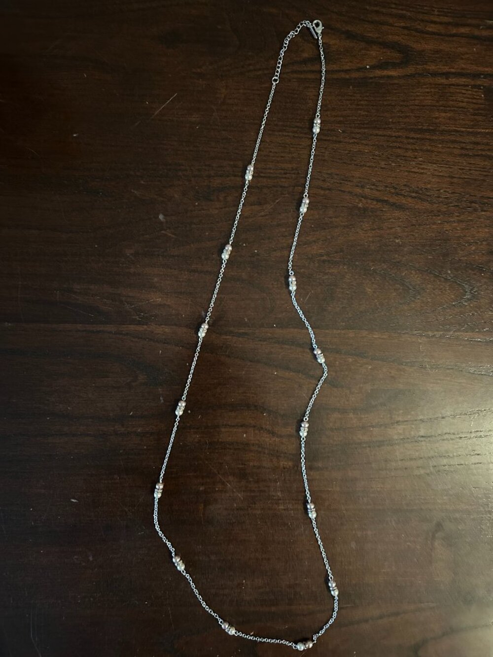 Jewelmint pearl/rhinestone necklace $29 original price pink and tan